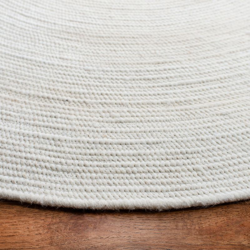 Braided BRD901 Hand Woven Indoor Area Rug - Ivory - 8'x10' Oval - Safavieh