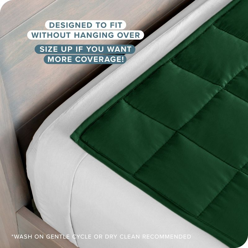 17 lb 60" x 80" Weighted Blanket Cotton Forest Green by Bare Home