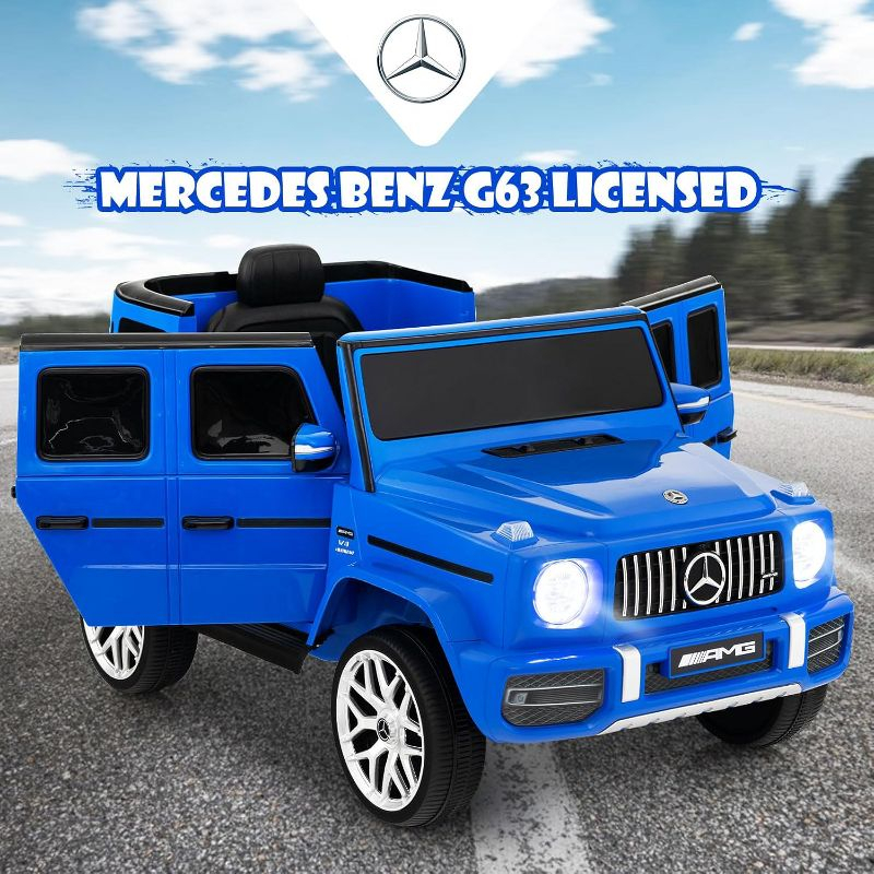 Costway 12V Kids Ride On Car Licensed Mercedes Benz G63 Electric Vehicle with Remote Control Navy
