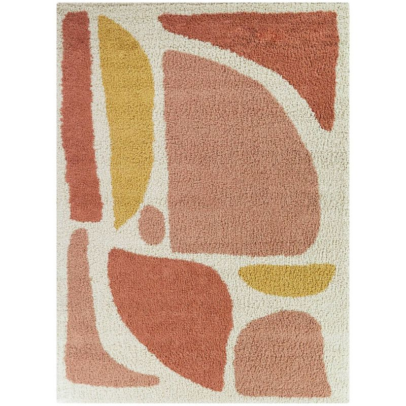 Balta Rugs 5'3"x7' Cesare Abstract Plush Teen Rug Pink