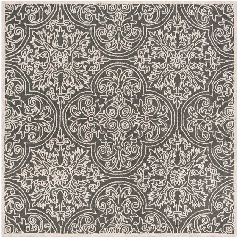 Trace TRC101 Hand Tufted Area Rug - Dark Grey/Light Grey - 6'x6' - Safavieh.
