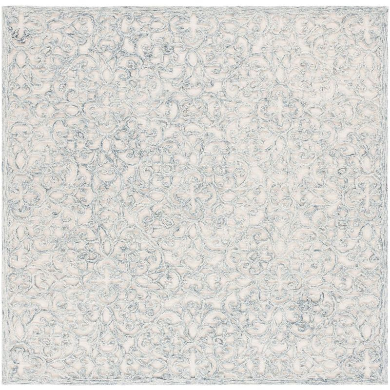 Trace TRC103 Hand Tufted Indoor Area Rug - Charcoal/Ivory - 6'x6' - Safavieh