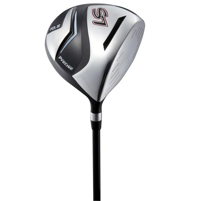 Precise S7 Men's Complete 18 Piece Right Handed Golf Clubs Package Set w/ Titanium Driver, Red Model, Tall Size