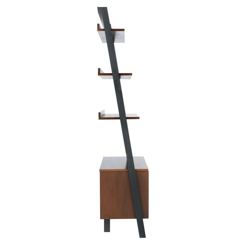 Vlad 3 Shelf 1 Door Etagere - ETG9405 - Honey Brown/Charcoal - Safavieh