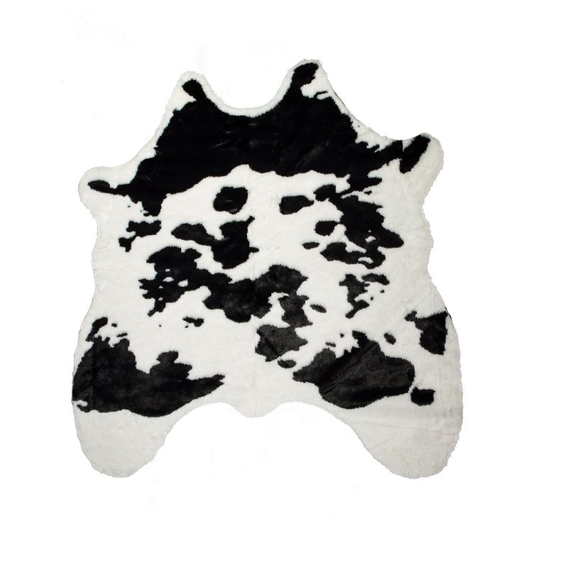 Luxe Classic Faux Hide Rug | Sugarland black & white | 4.25'x'5