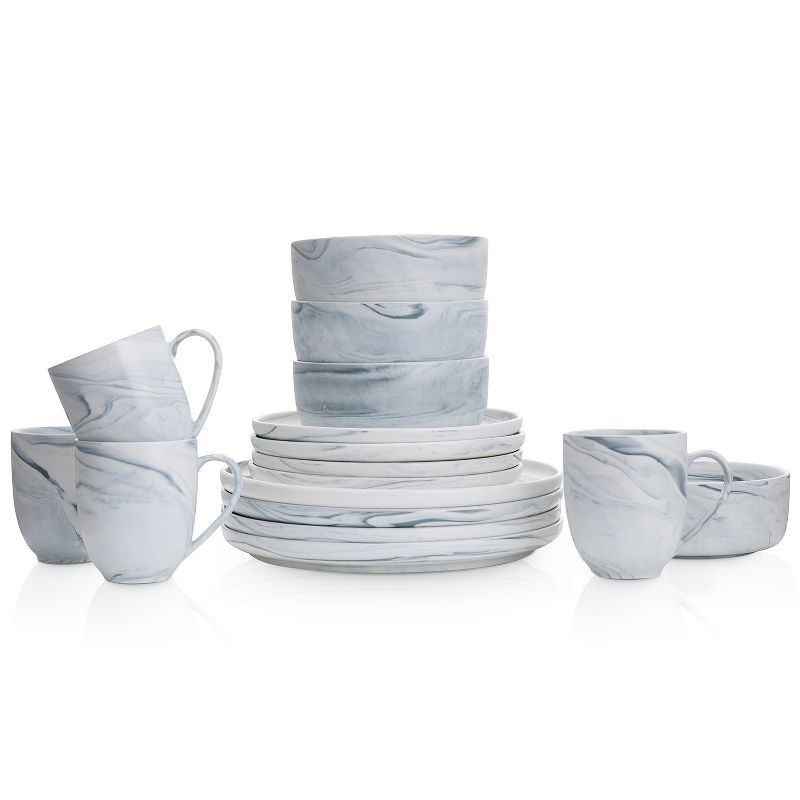 Stone Lain Brighton 32-Piece Porcelain Dinnerware Set, Service for 8, Gray