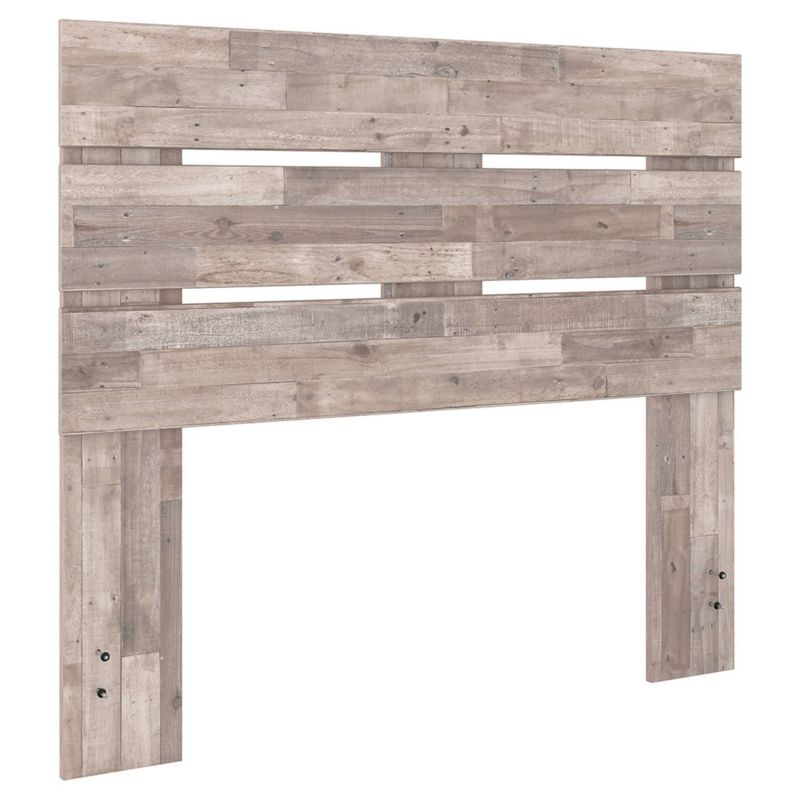 Full Neillsville Panel Headboard Whitewash: Beach Chic Urban Style - Signature Design by Ashley