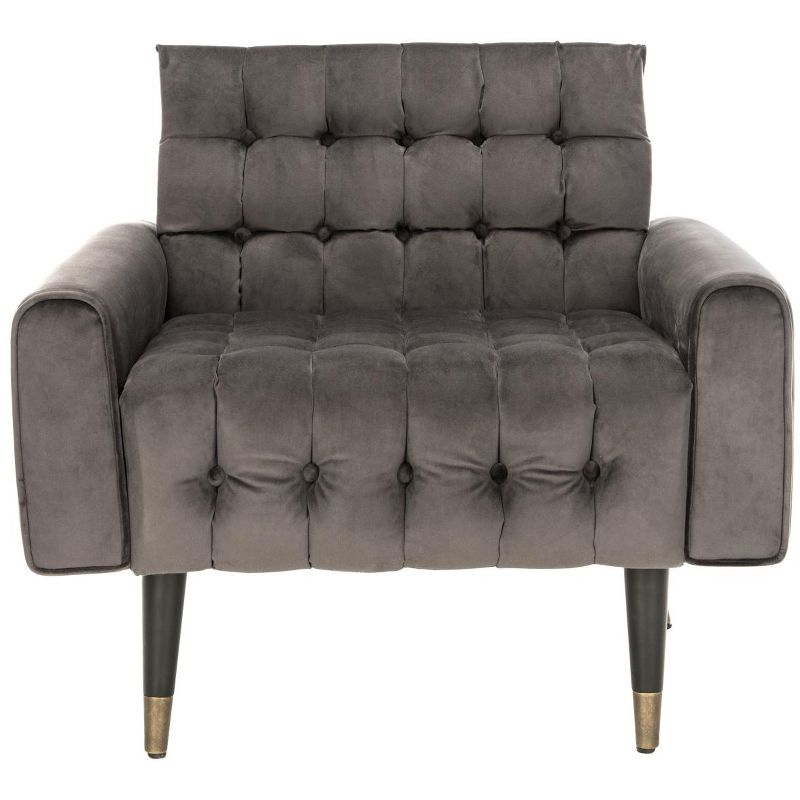 Amaris Tufted Accent Chair - ACH4503 - Shale/Black - Safavieh