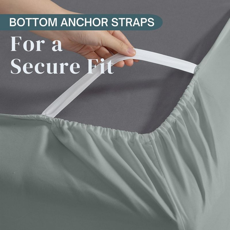 Micropuff 2-Piece Queen Pillowcase Set with Matching King Size (78"x80") Fitted Sheet Set - Wrinkle Free (Flat Sheet Not Included)