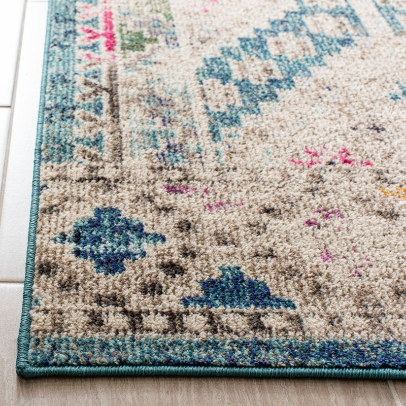 Madison MAD418 Power Loomed Indoor Area Rug - Dark Blue/Yellow - 6'7"x6'7" - Safavieh