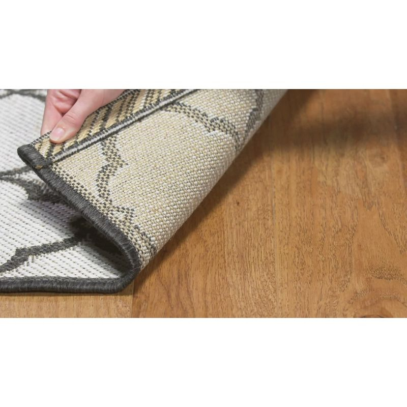 Linden LND125 Power Loomed Area Rug - Cream/Blue - 5'3"x7'6" - Safavieh