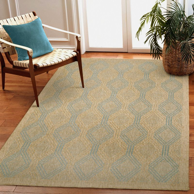 Liora Manne Sahara Links Indoor/Outdoor Rug Aruba 6'6" x 9'4"