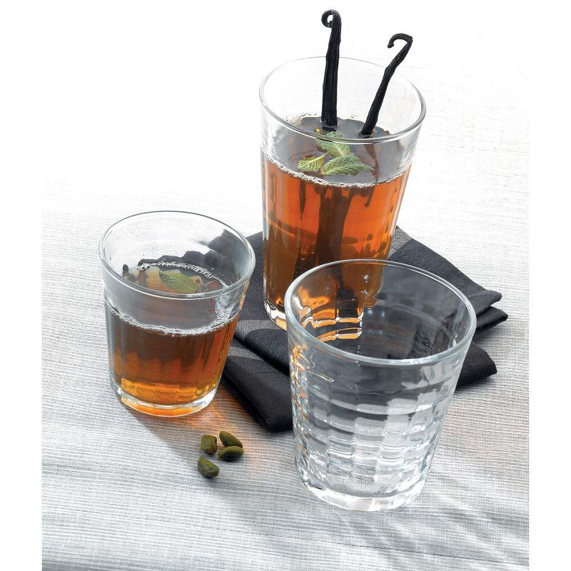 Duralex Prisme Clear Tumbler, Made in France, Set of 6, 17.625 ounce