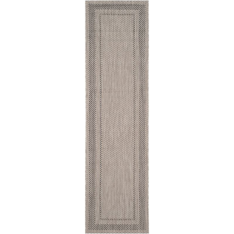 Courtyard CY8477 Power Loomed Indoor/Outdoor Runner Rug - Beige/Black - 2'3"x6'7" - Safavieh.