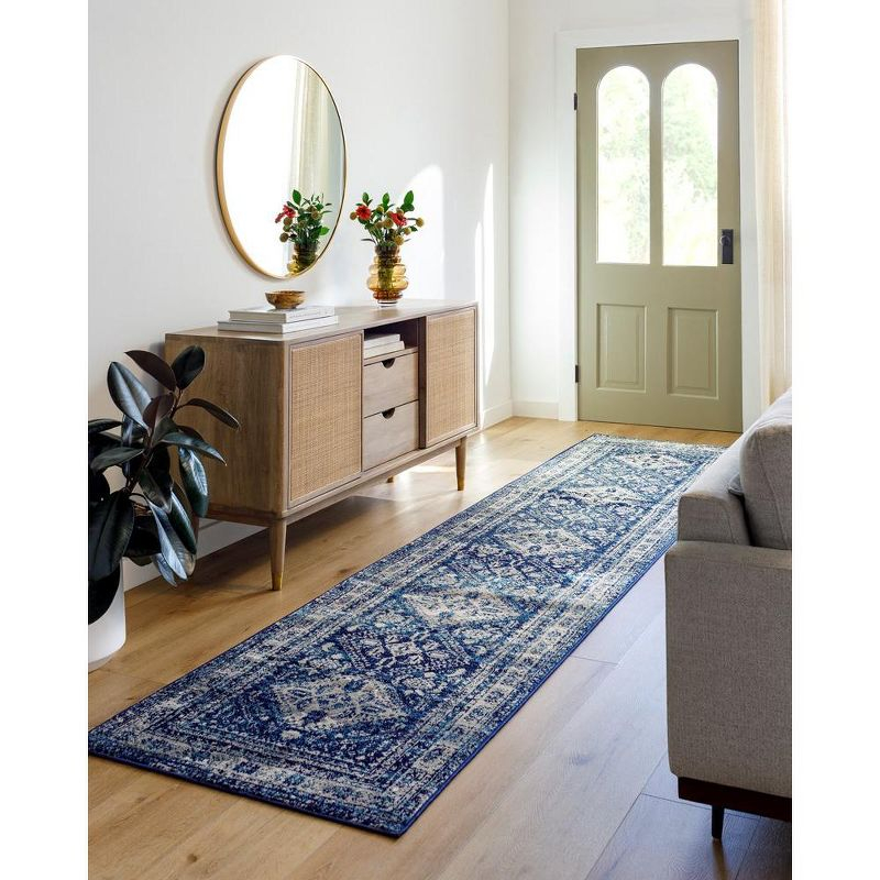 Livabliss Monte Carlo 6'7"x9' Rectangle Woven Indoor Area Rugs Navy