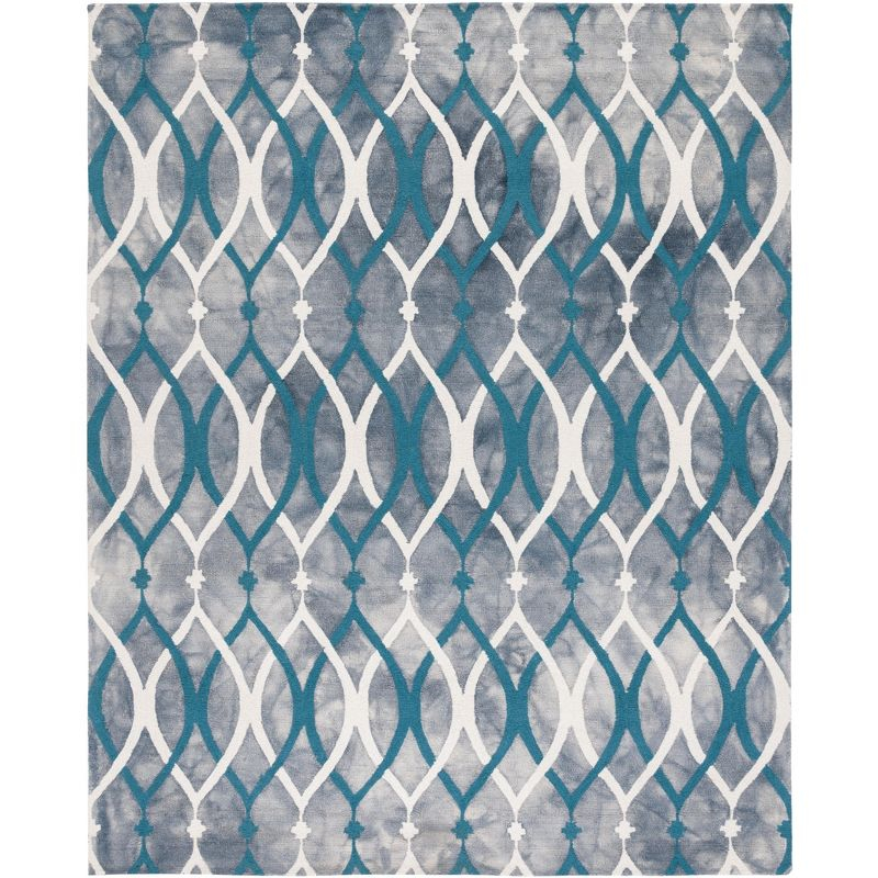 Dip Dye DDY534 Hand Tufted Area Rug - Grey/Ivory Blue - 8'x10' - Safavieh.