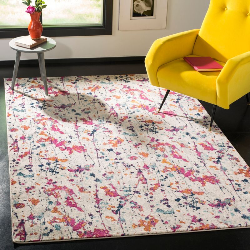 Evoke EVK284 Power Loomed Indoor Area Rug - Ivory/Red - 5'3"x7'6" - Safavieh
