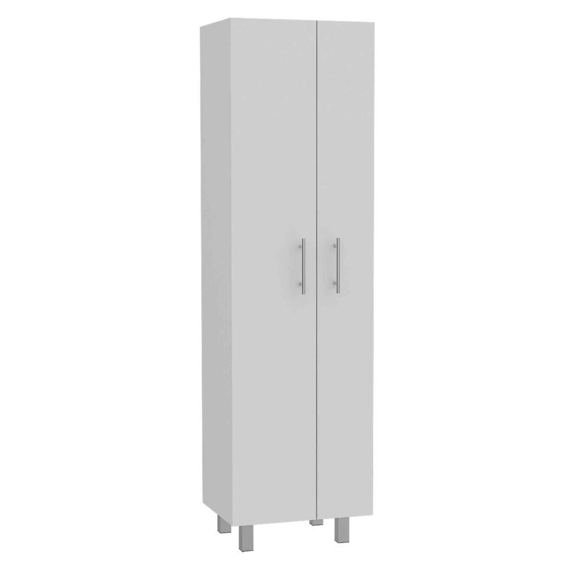Depot E-Shop Cleaning Cabinet with Five Shelves and Broom Hangers