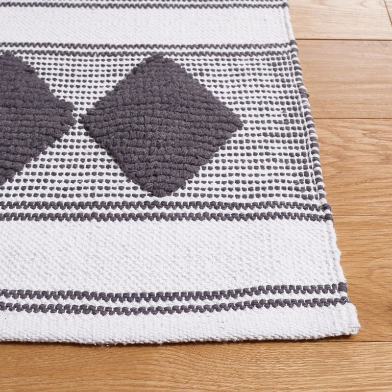 Montauk MTK708 Hand Woven, Flat Weave Indoor Area Rug - Dark Grey/Ivory - 8'x10' - Safavieh