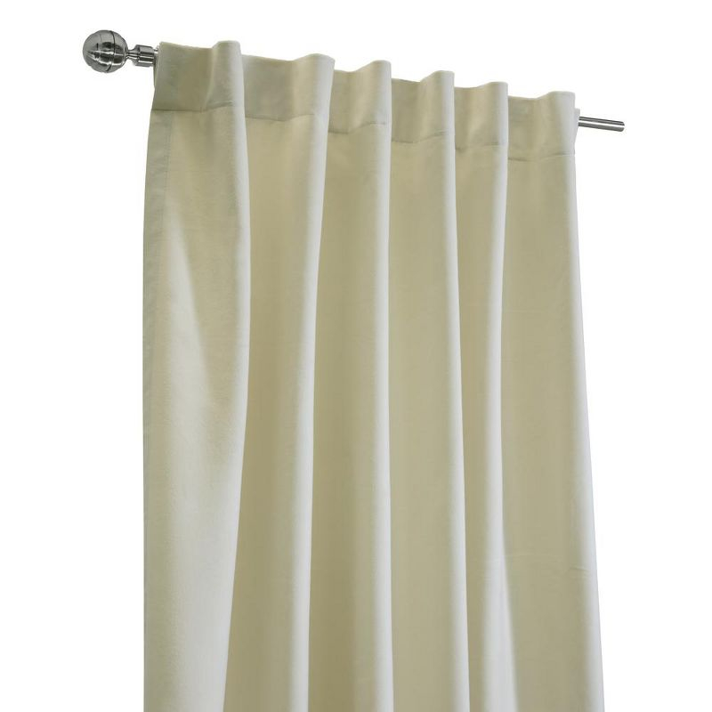 Thermaplus Seren Room Darkening Window Treatment Dual Header Curtain Panel for Bedroom Livingroom 50" x 84" Natural