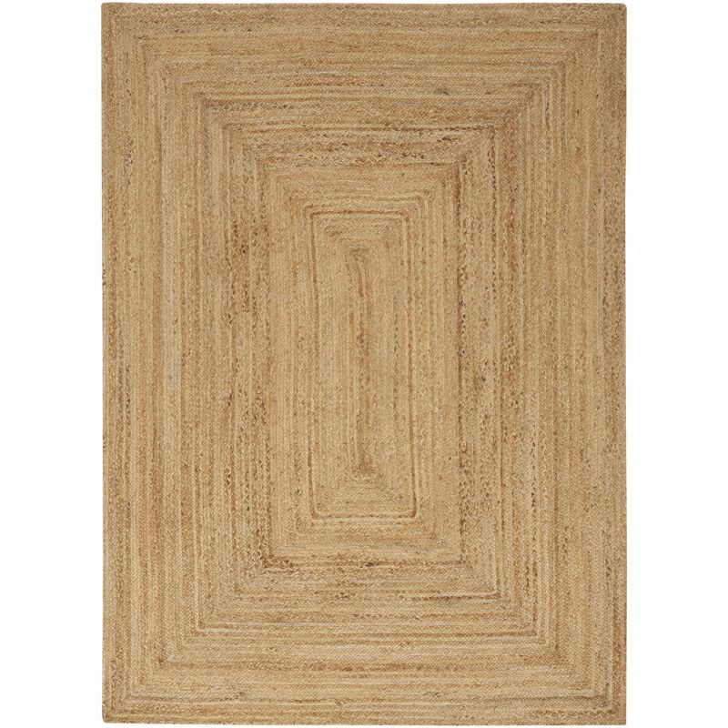 Nourison Handwoven Natural Jute Indoor Area Rug Natural 4' x 6'