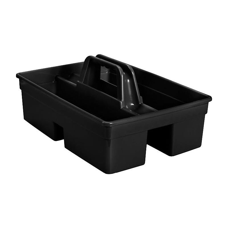 Rubbermaid Commercial Executive Carry Caddy 2-Compartment Plastic 10 3/4"W x 6 1/2"H Black 1880994