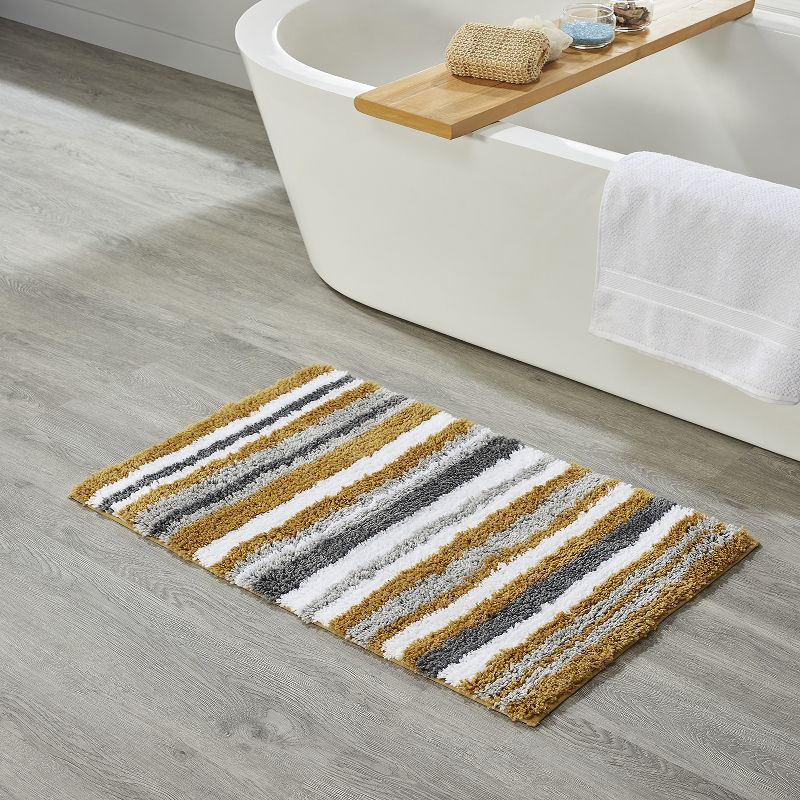 Better Trends Griffie 100% Polyester TPR Backing Tufted 2 Pc (17" x 24" | 20" x 32") Bath Rug Set -