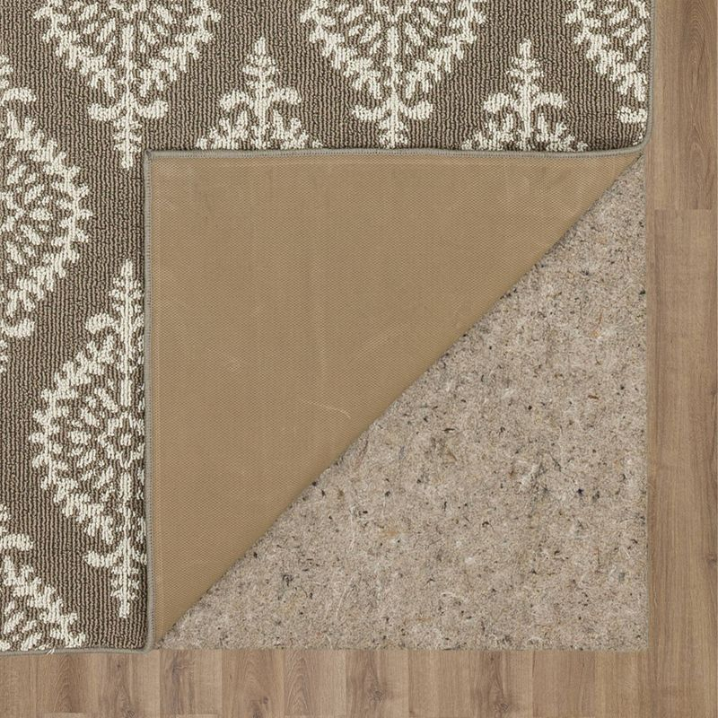 2'6"x4' Washable Paisley Tufted Accent Rug Tan - Threshold™: Skid-Resistant, Indoor, Medium Pile, Traditional Style