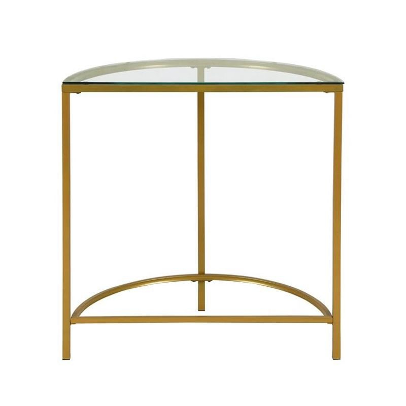 Carolina Living Fenice Demilune Console Table - Gold