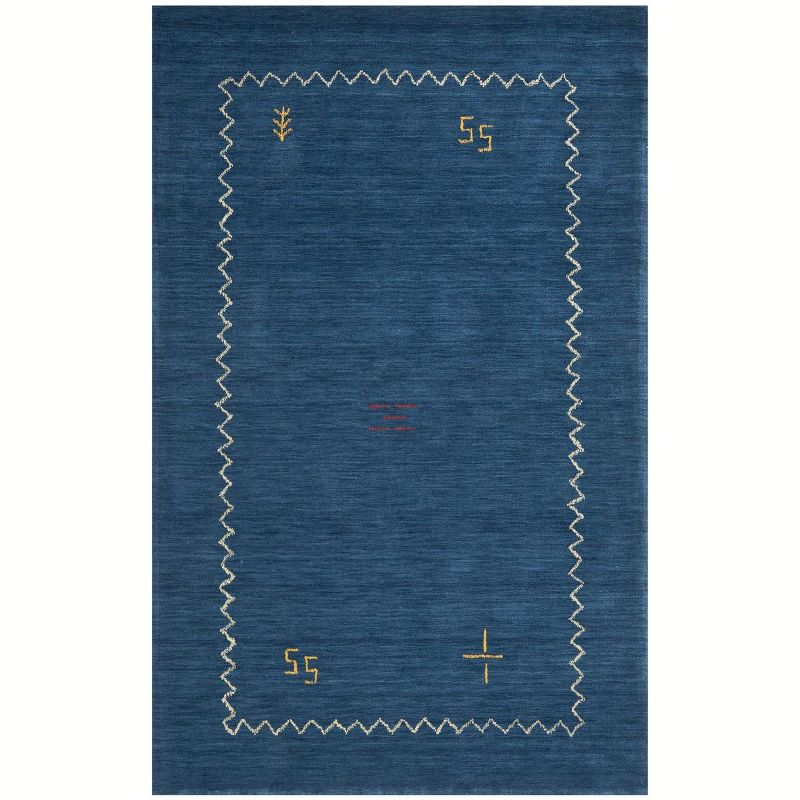 Himalaya HIM583 Hand Loomed Area Rug - Blue - 4'x6' - Safavieh.