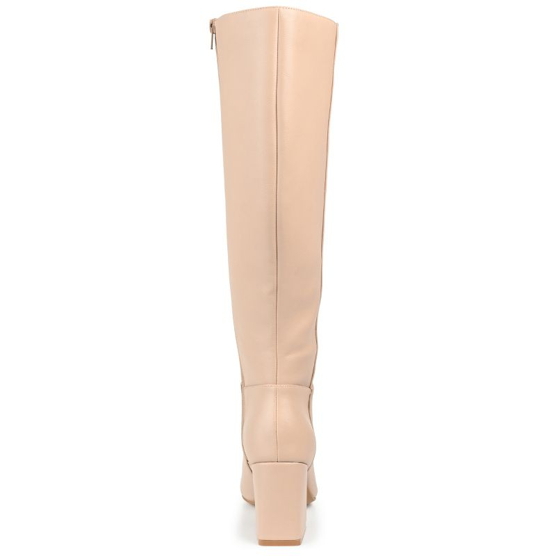 Journee Collection Womens Landree Block Heel Knee High Boots Nude 9.5