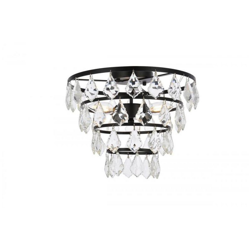 Elegant Lighting Ella 14 inch flush mount in black