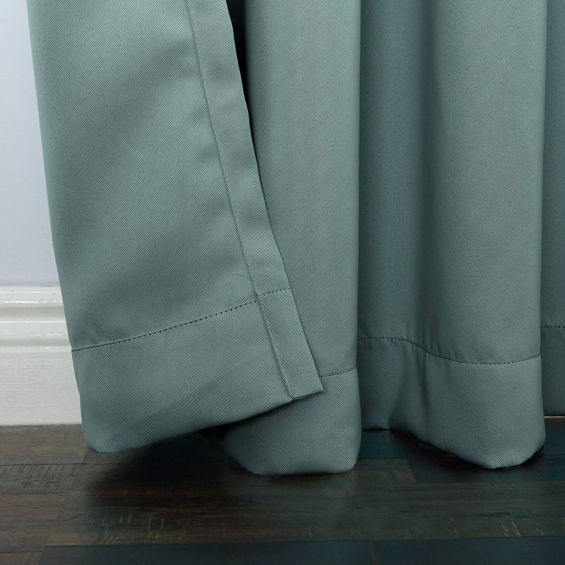 100"x84" Sun Zero Blackout Kenneth Extra-Wide Grommet Sliding Patio Door Curtain Panel Mineral: Energy Efficient, Noise Reduction