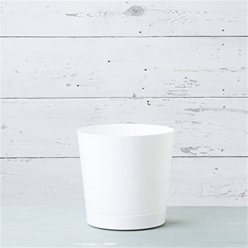 Novelty Manufacturing Majestic Full Depth Round Cylinder Pot, White, 12"
