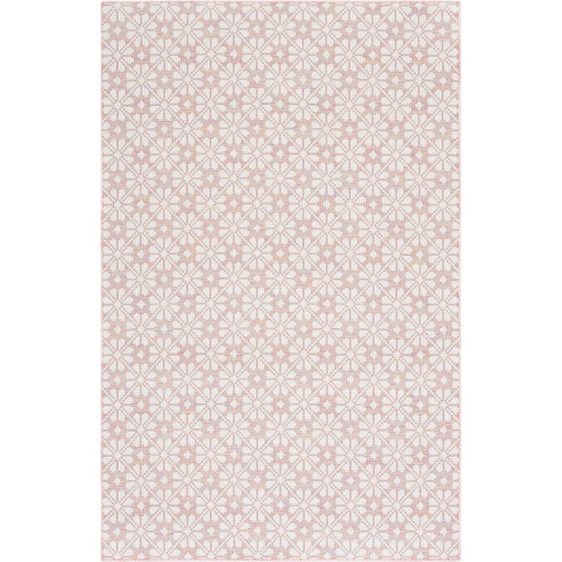 Martha Stewart MSR449 Power Loomed Area Rug - Light Pink/Multi - 5'1"x7'6" - Safavieh.