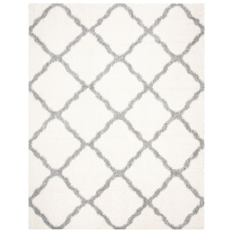 Parma Shag PMA521 Power Loomed Indoor Area Rug - 9'x12' - Cream/Grey - Safavieh