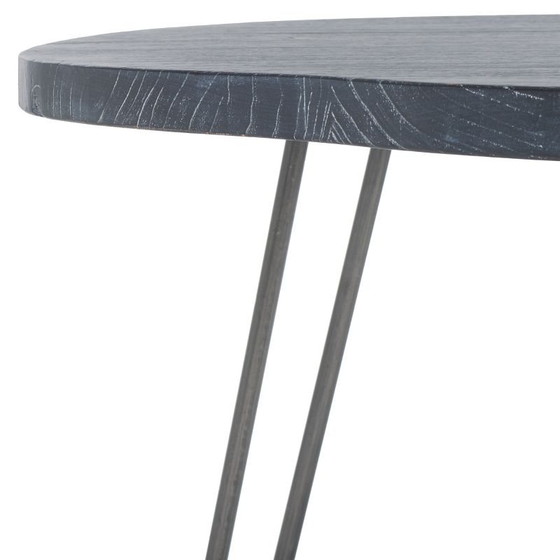 Mindy Dining Table - DTB6500B - Black/White Wash Distress - Safavieh
