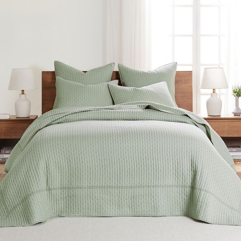 Cross Stitch Desert Sage Queen Bedspread Set - Levtex Home