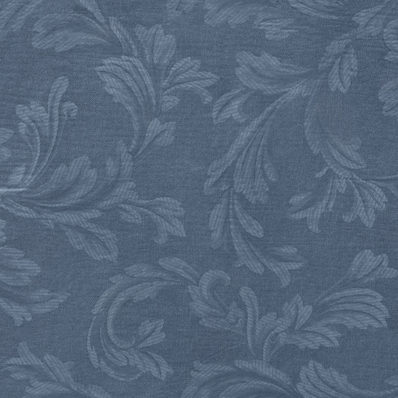 Camile Floral Scroll Damask Pattern Vinyl Indoor/Outdoor Tablecloth - Blue - 84x60 Oval - Elrene Home Fashions