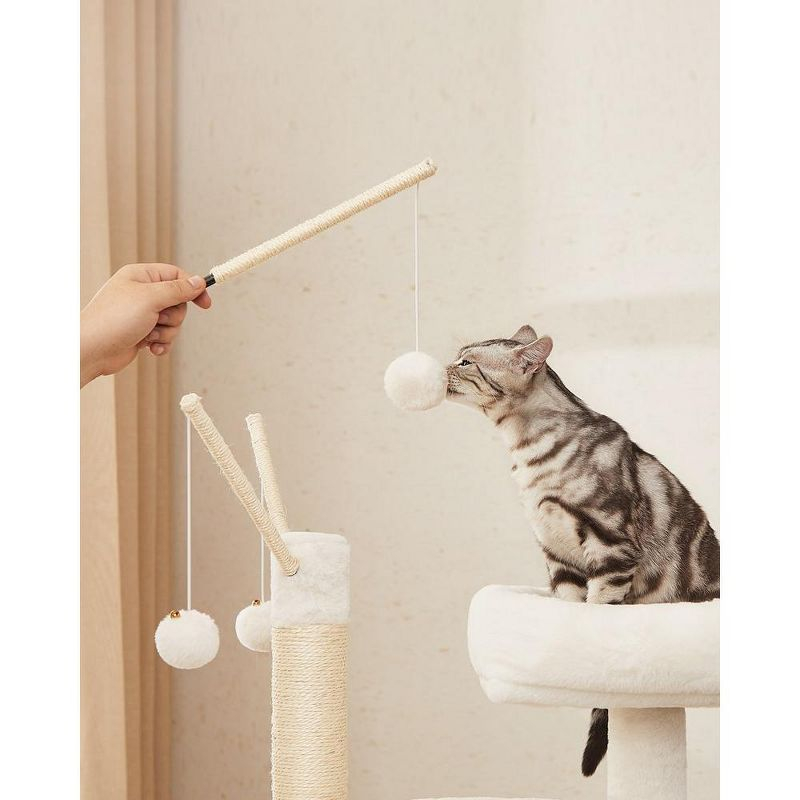Feandrea WoodyWonders Cat Tree with Litter Box Enclosure, 2-in-1 Modern Tower, Furniture Hidden, Cat Condo with Scratching Posts, Rustic Brown