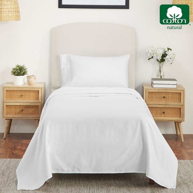 Pure White -Twin XL Sheet Set, 100% Extra Long Staple, 500 Thread Count Sateen Weave, 3 Piece Set, California Design Den