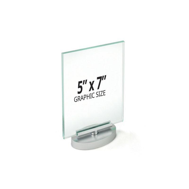 Azar Displays Two-Sided Revolving Acrylic Sign Holder Frame 5"W X 7"H