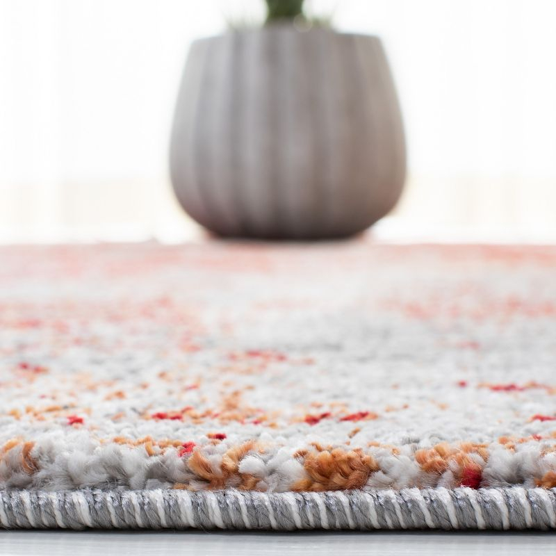 Aston ASN710 Power Loomed Area Rug - Red/Grey - 8'x10' - Safavieh.