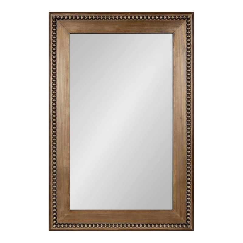 24" x 36" Strahm Wood Framed Wall Mirror Rustic Brown - Kate & Laurel All Things Decor: Modern Rectangle, No Assembly Required