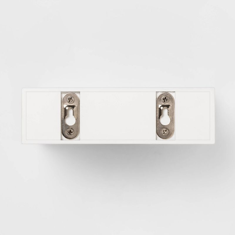 5pc Modern Wall Shelf Set White - Threshold™: MDF Composite, Open Design, Includes Mounting Hardware