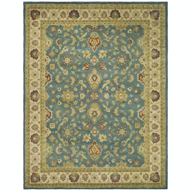 Antiquity AT15 Hand Tufted Indoor Area Rug - Blue/Beige - 8'3"x11' - Safavieh