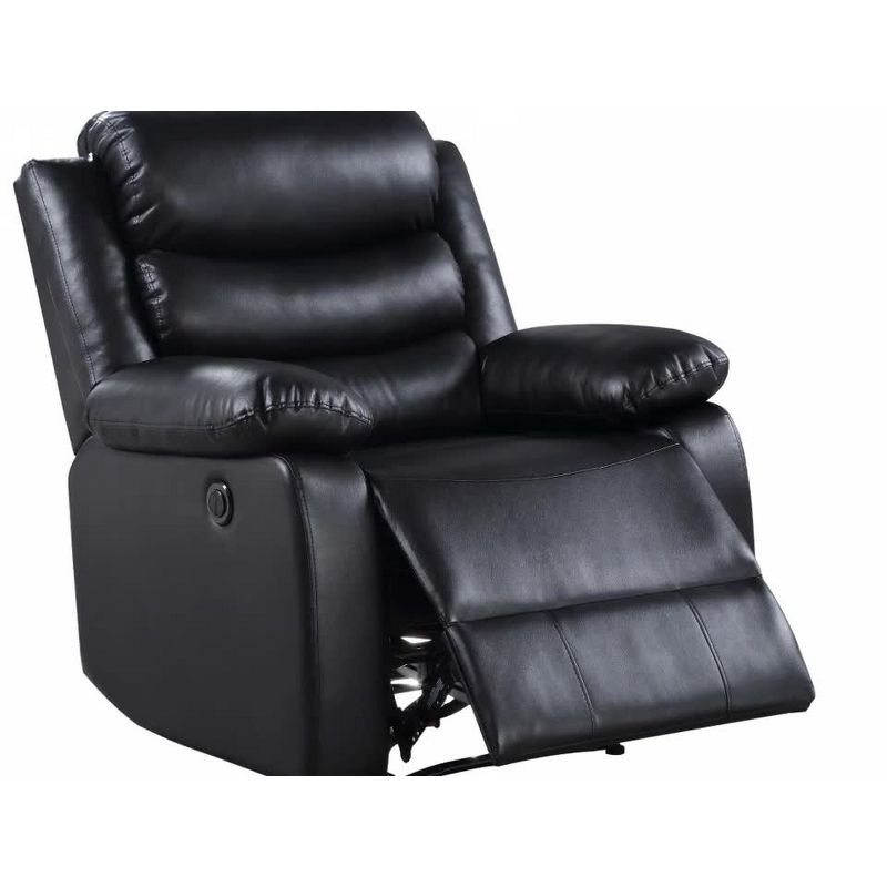 39" Eilbra PU Recliner Sofa Black- Acme Furniture