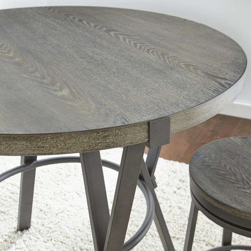 Steve Silver Co. Portland Round Counter Table Gray