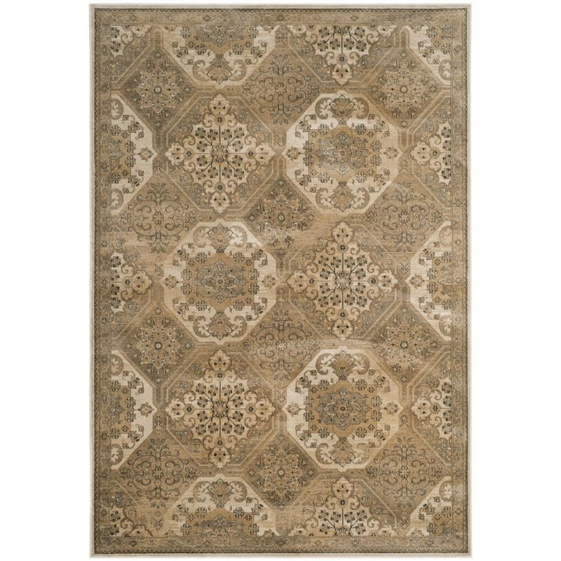Vintage VTG128 Power Loomed Indoor Skid-Resistant Area Rug - Beige/Cream - 5'3"x7'6" - Safavieh