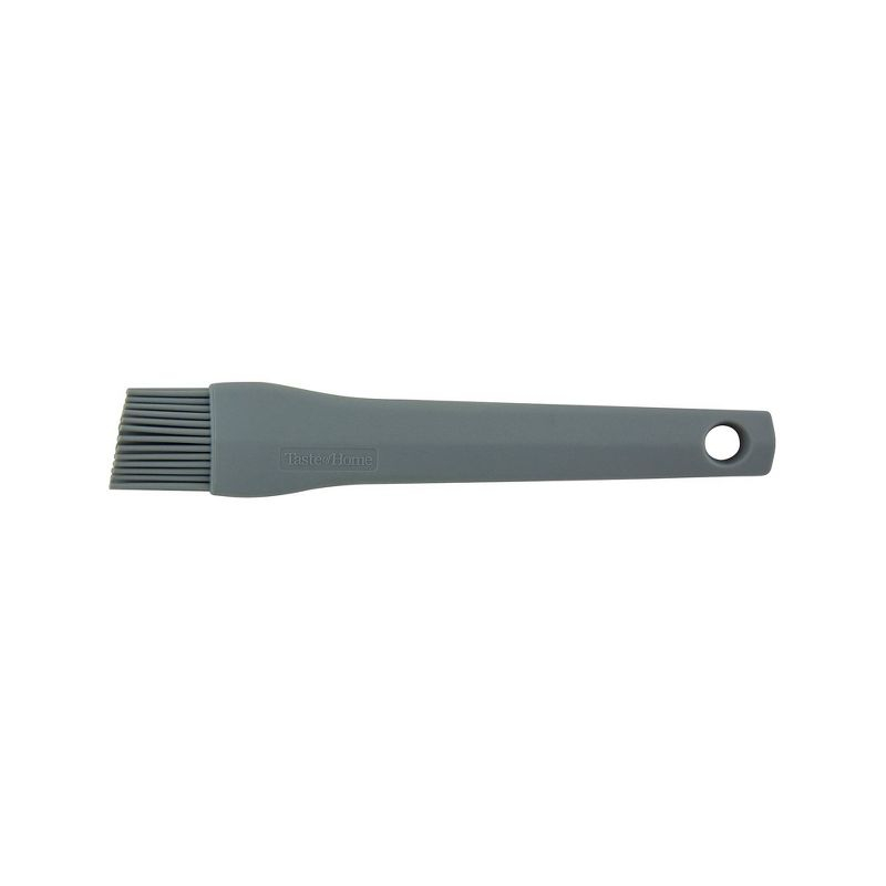Taste of Home 4pc Silicone Tools Ash Gray: Kitchen Utensil Set with Mini Spatula, Spoonula, Basting Brush, Dishwasher-Safe